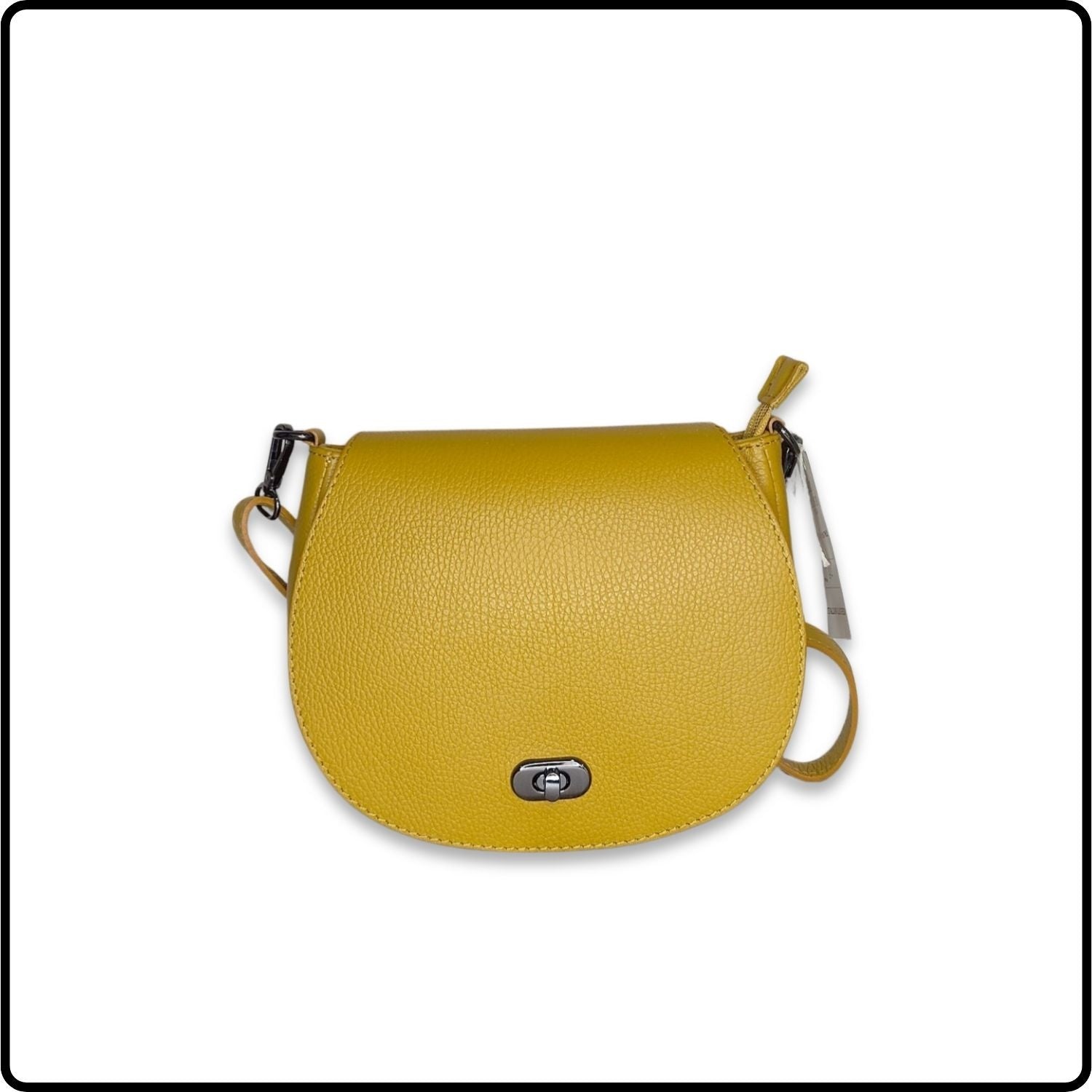 Soft Leather Shoulder Bag - PS249-MUSTARD