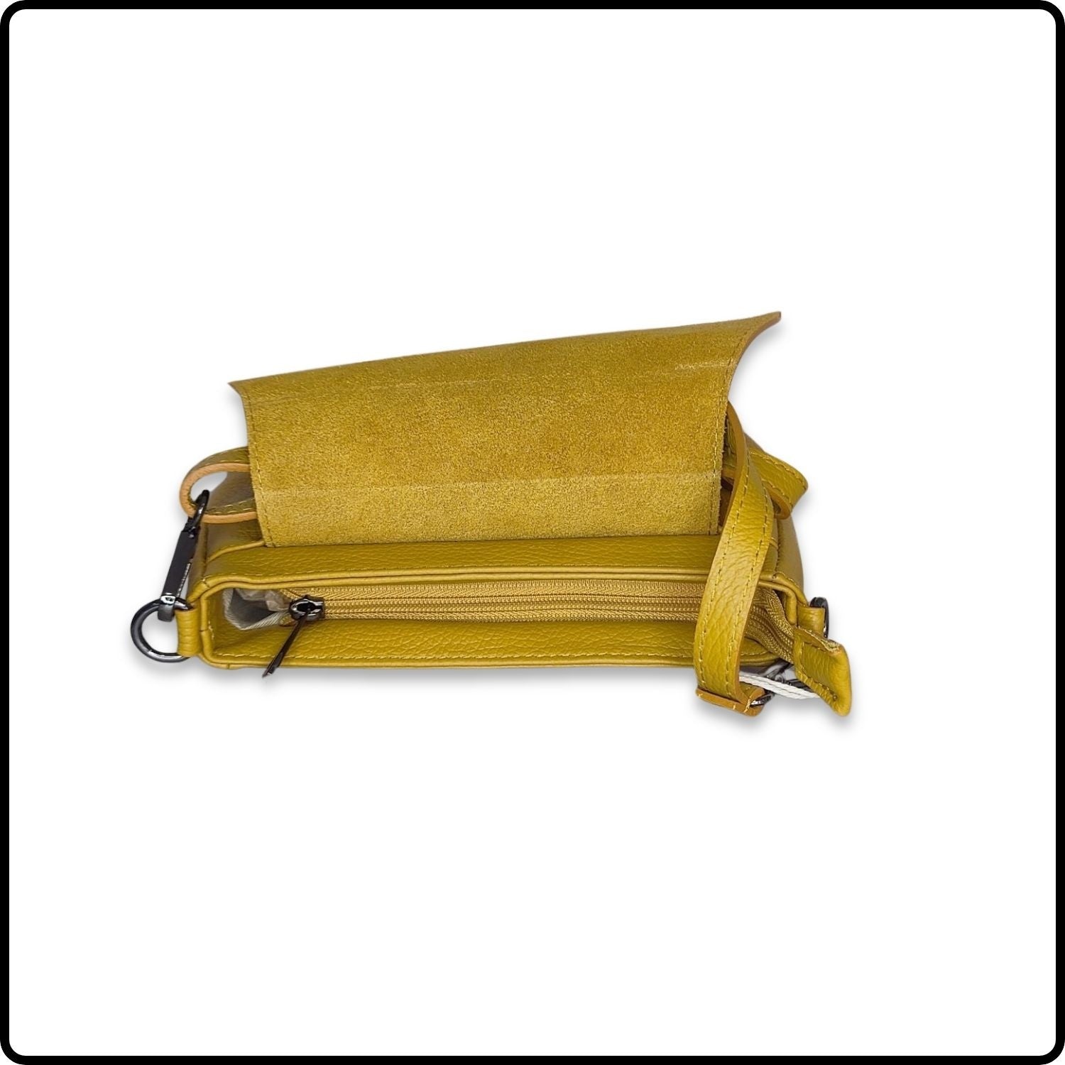 Soft Leather Shoulder Bag - PS249-MUSTARD