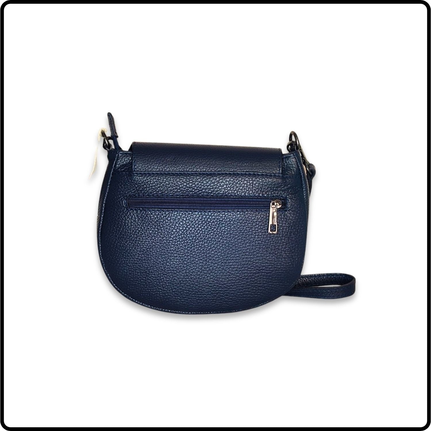 Soft Leather Shoulder Bag - PS249-NAVY