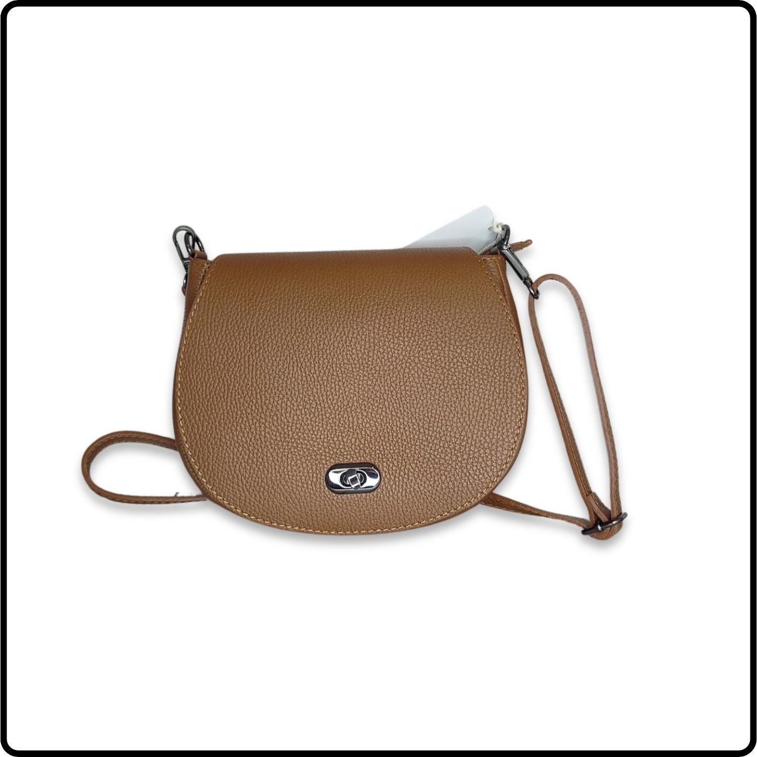 Soft Leather Shoulder Bag - PS249-TAN