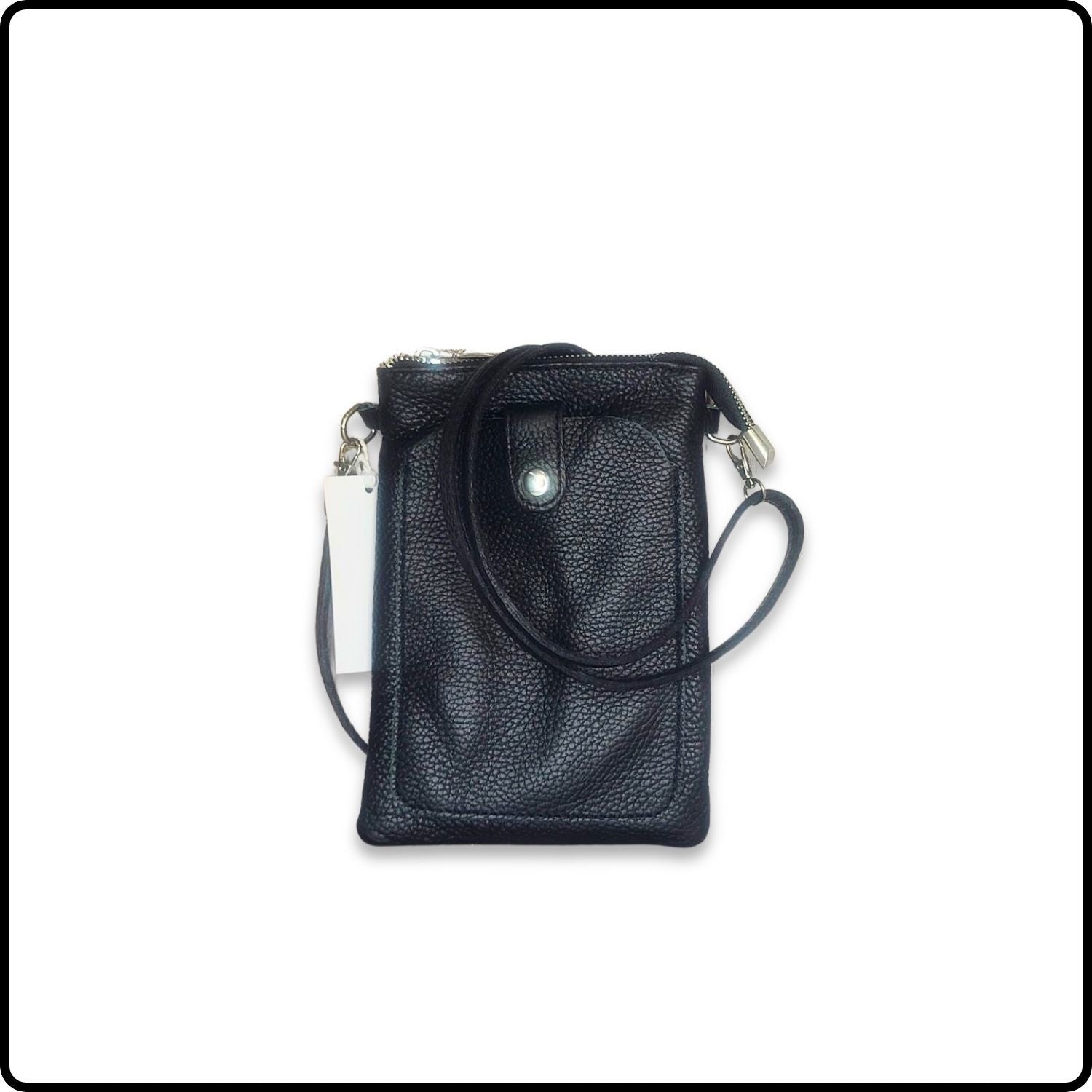 Pebbled Leather Mini Bag - VP9-BLACK