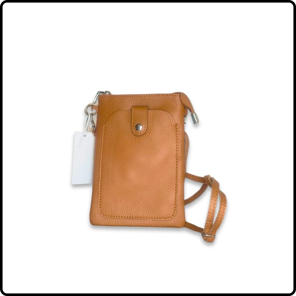 Pebbled Leather Mini Bag - VP9-BROWN