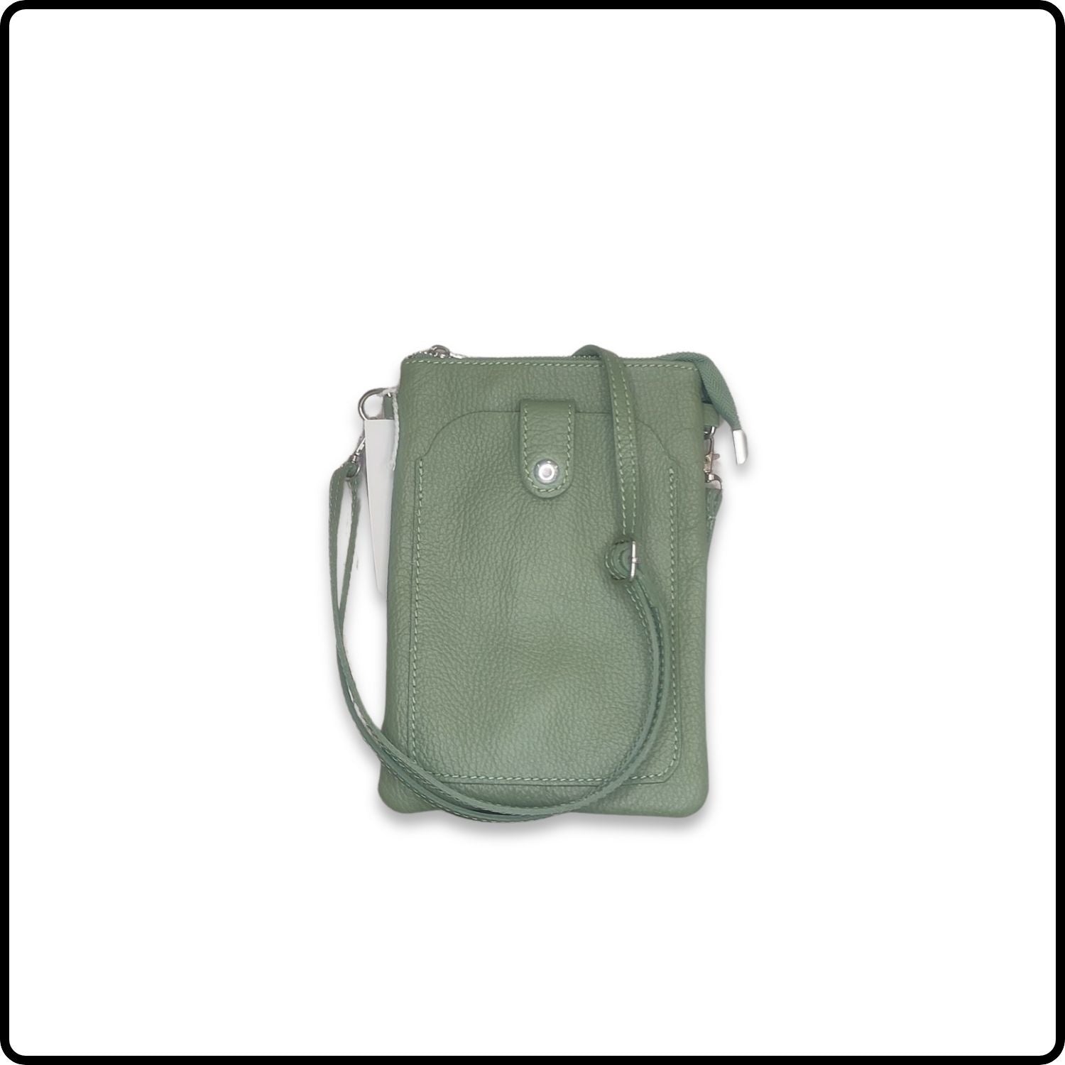 Pebbled Leather Mini Bag - VP9-SAGE GREEN