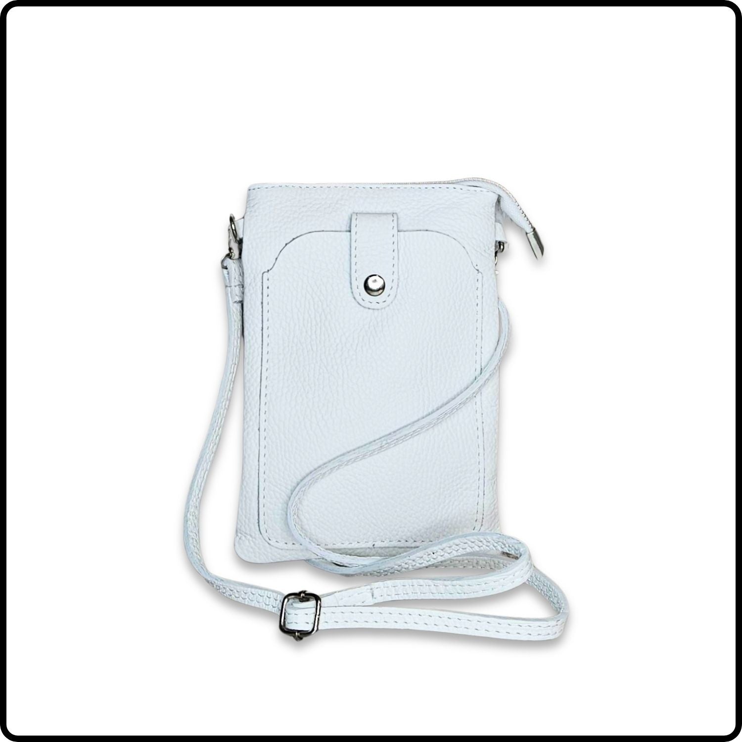 Pebbled Leather Mini Bag - VP9-WHITE