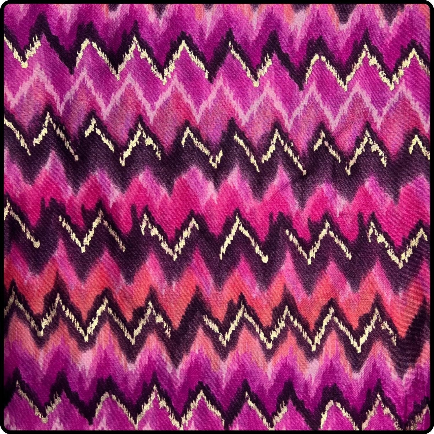 Colourful Wave Print Scarf in Hot Pink-SWHP