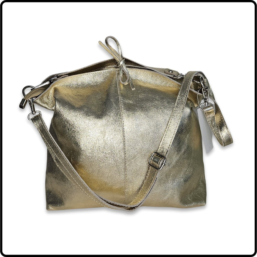 Soft Leather Shoulder Bag/Handbag - PL575-GOLD