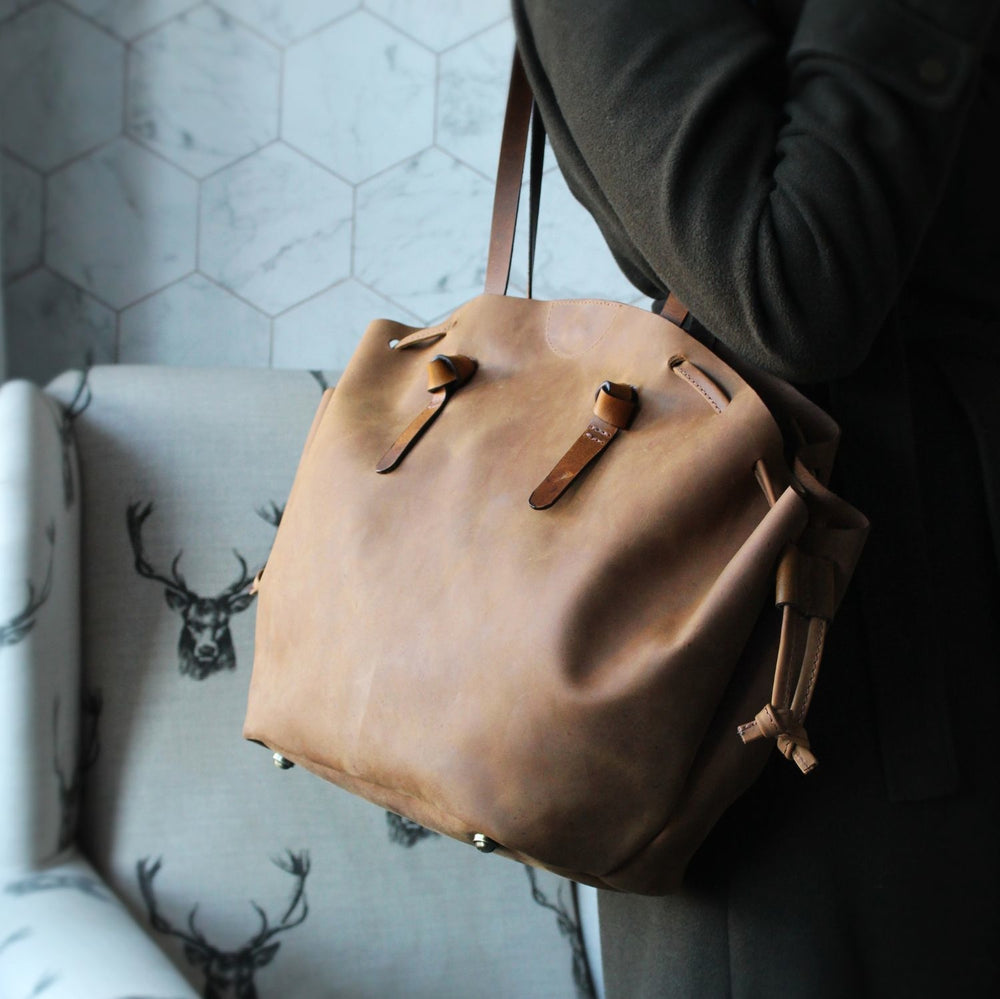 Leather Handbag/Shoulder Bag/Lilly-Brown