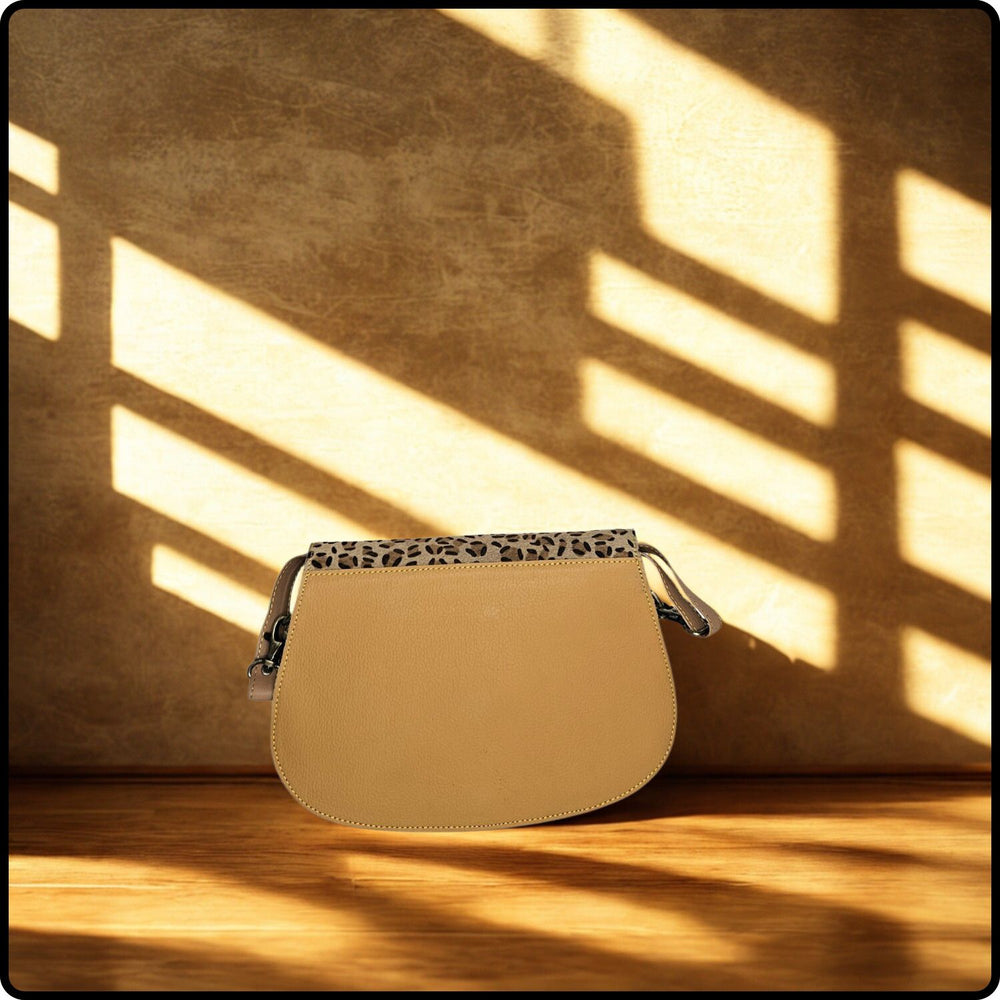 Handmade Recycled Leather Multicoloured Crossbody Bag-VSN-PINK