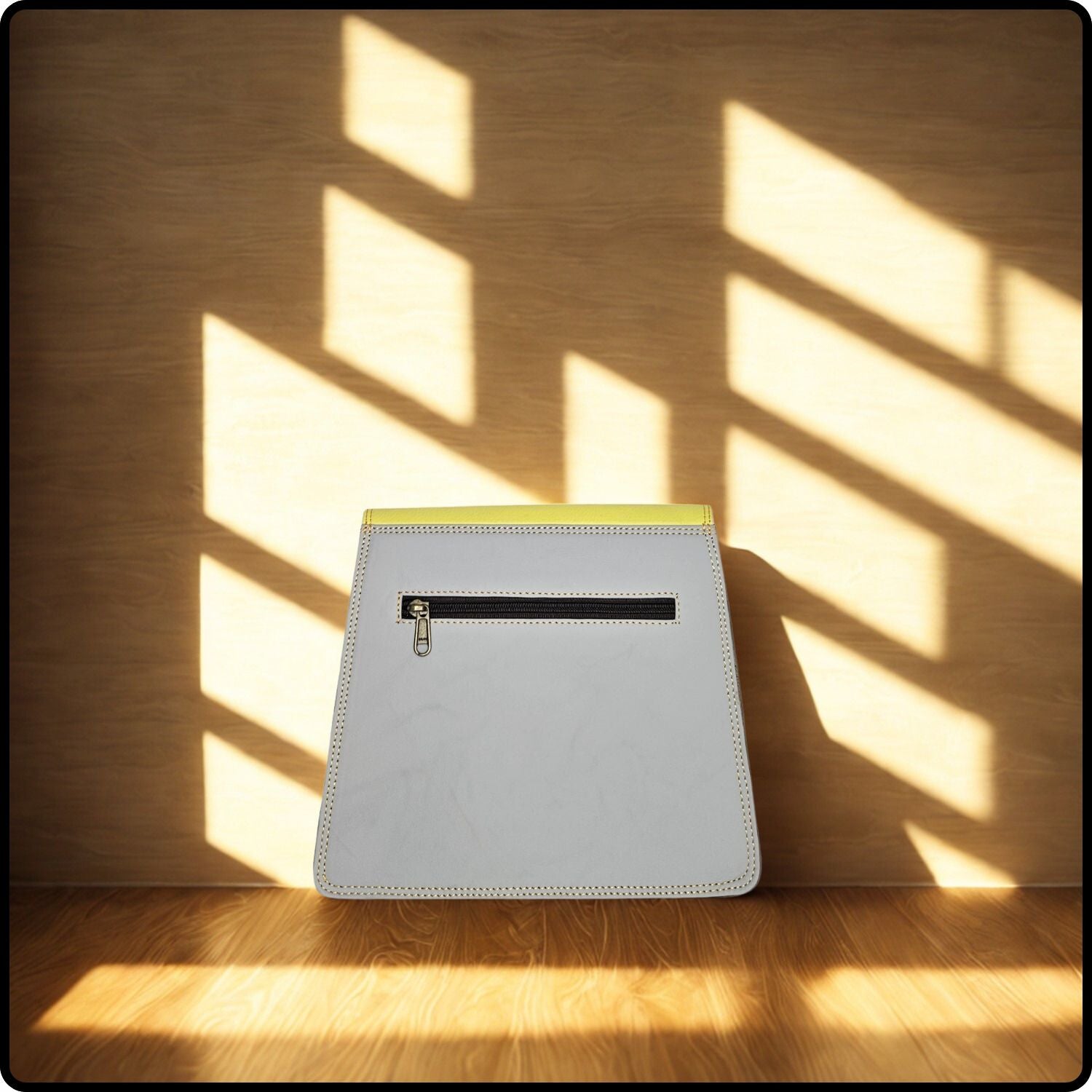 Handmade Recycled Leather Multicoloured Handbag-VYA-BLUE