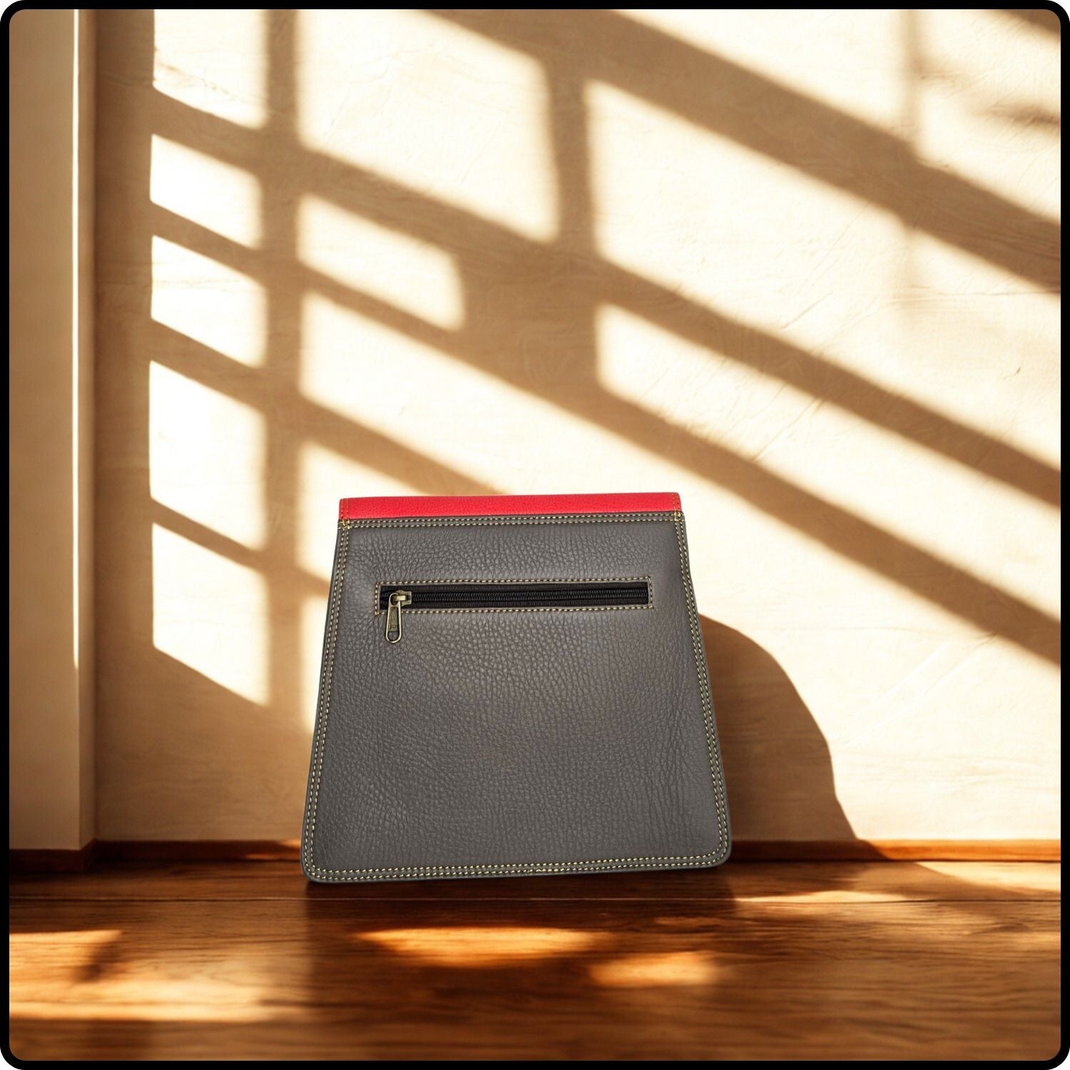 Handmade Recycled Leather Multicoloured Handbag-VYA-MUSTARD