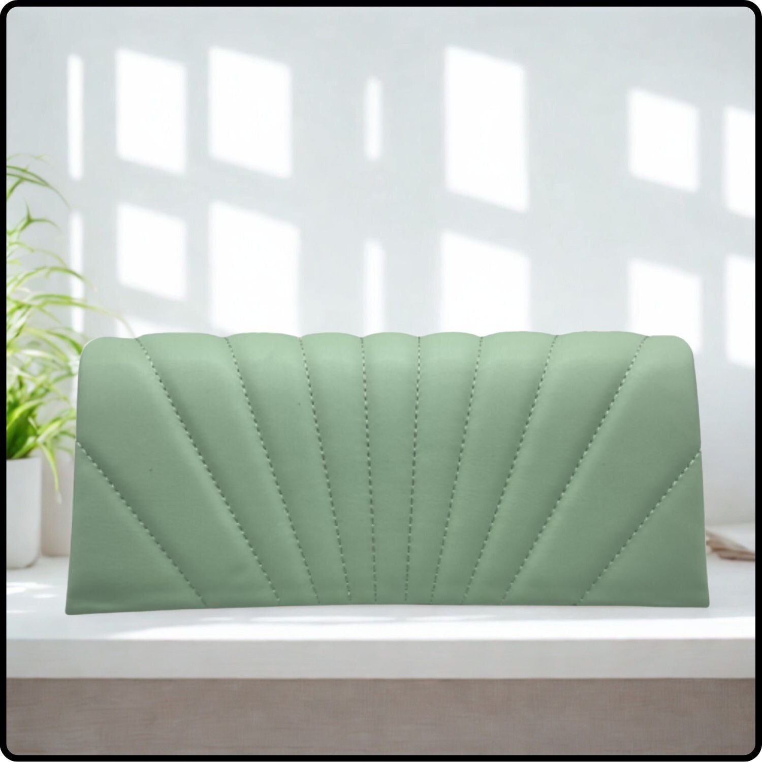 Emma Quilted Clutch/Evening Bag/Green-Emma-Green