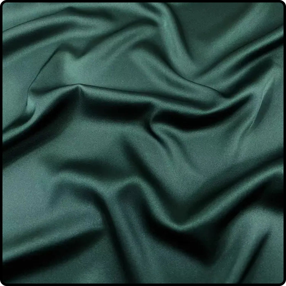 Satin Silky Scarf in Dark Green-SA/Dark Green