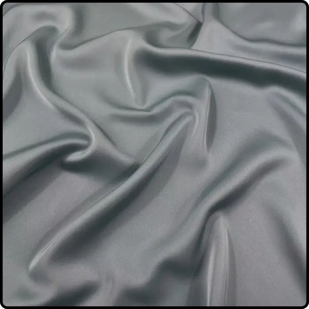 Satin Silky Scarf in Dark Grey-SA/Dark Grey