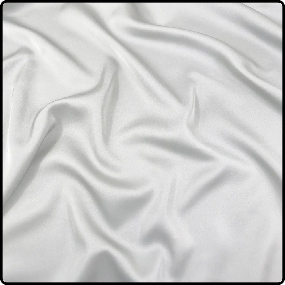 Satin Silky Scarf in White-SA/White