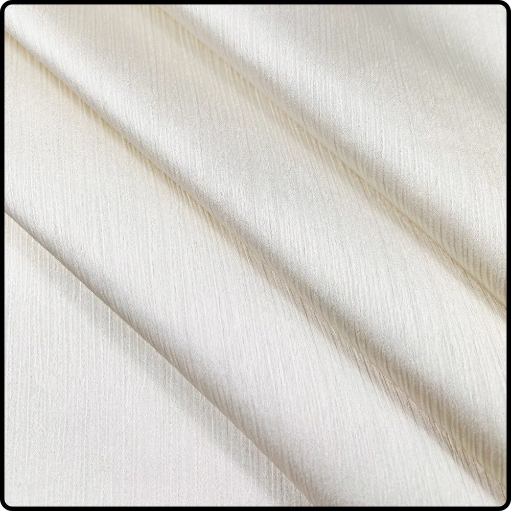 Ribbed Satin Scarf in Pearl-RS/Pearl