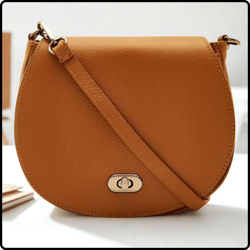 Soft Leather Shoulder Bag - PS249-TAN