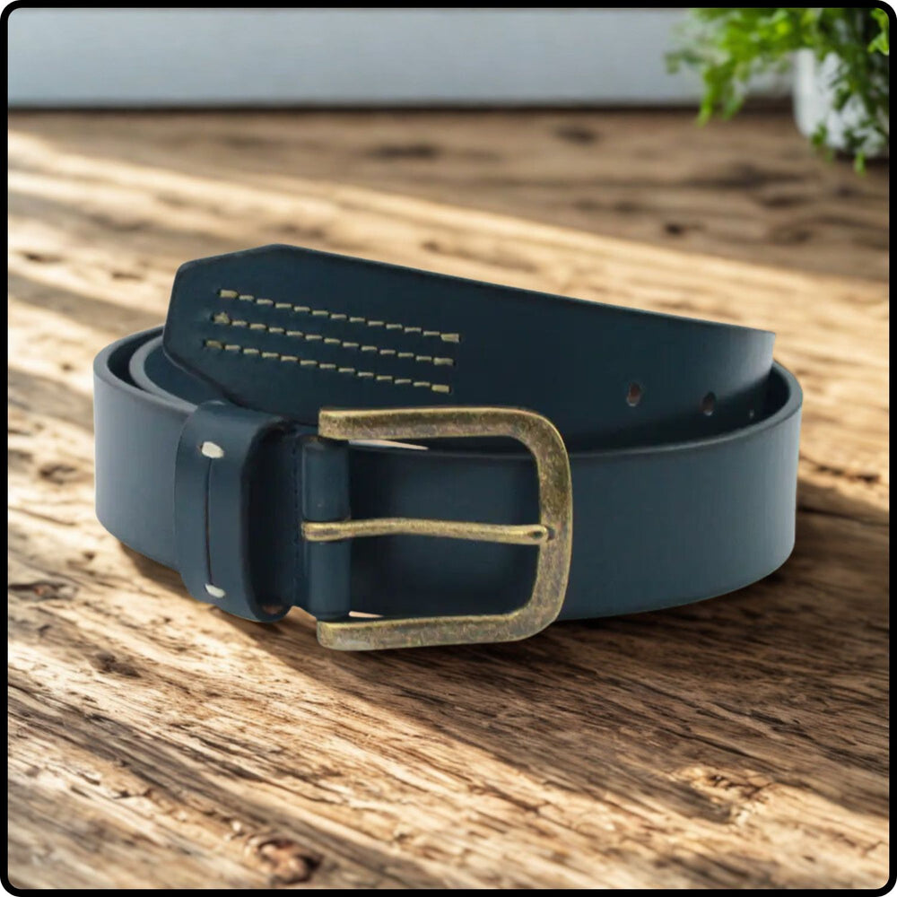 Cole Leather Belt - Cole-NavyL