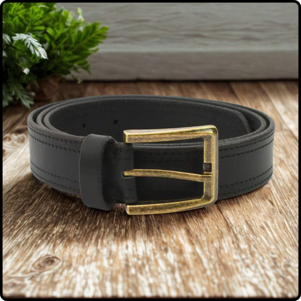Connor Black Leather Belt - Con-BlackXL