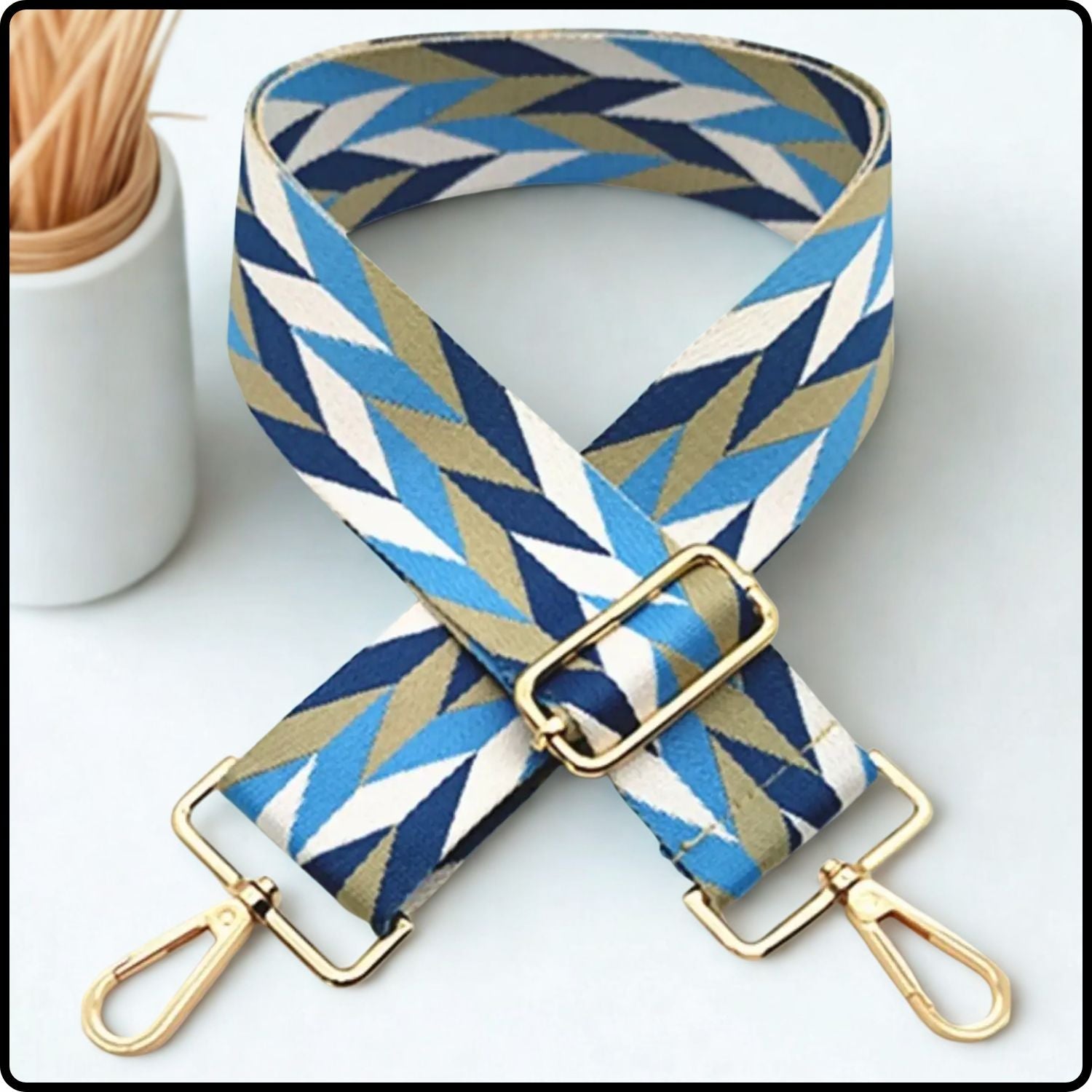 Canvas Bag Strap  Diamond 5CM - GBS-TURQUOISE