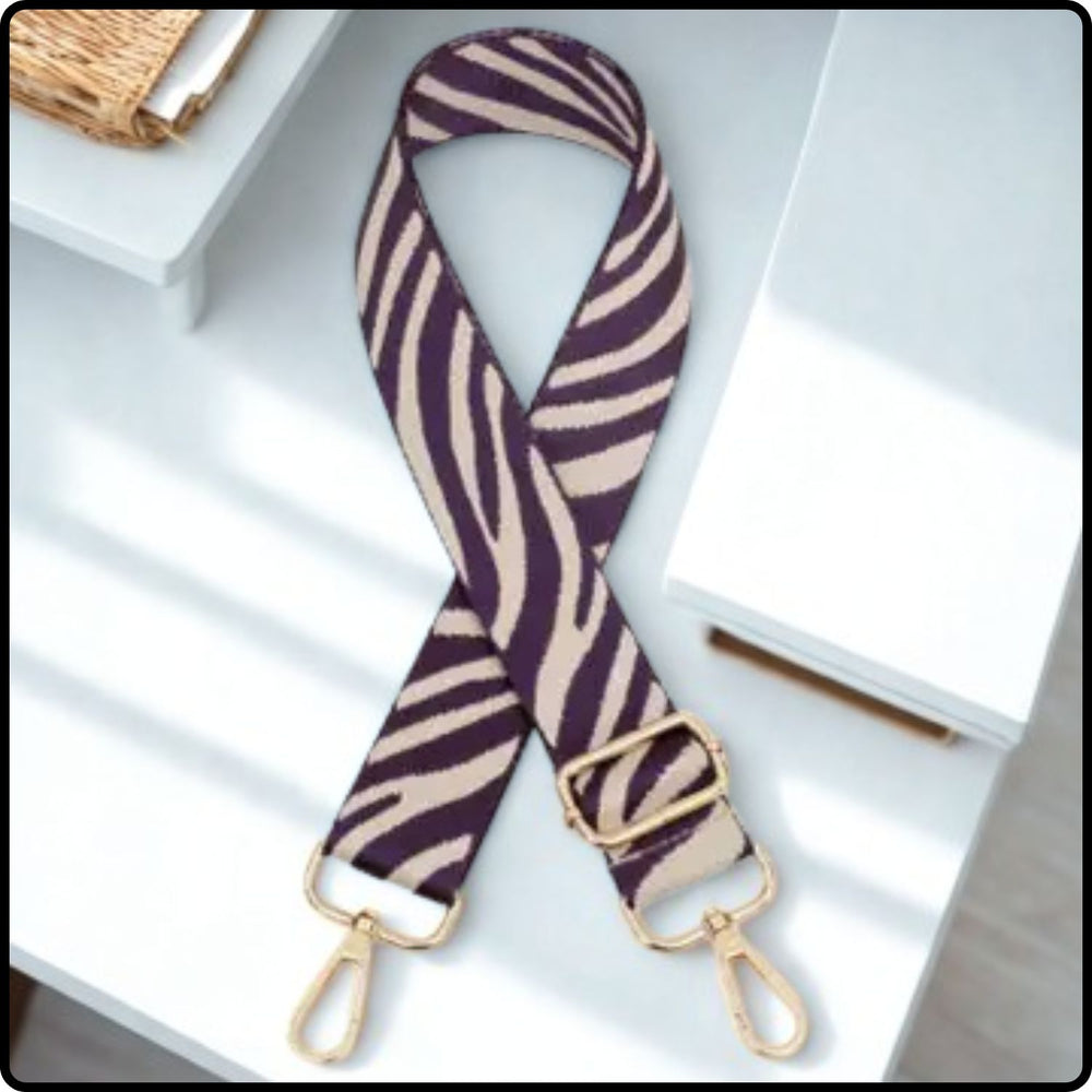 Canvas Bag Strap ZEBRA 3.8CM - GBS-ZEPURPLE