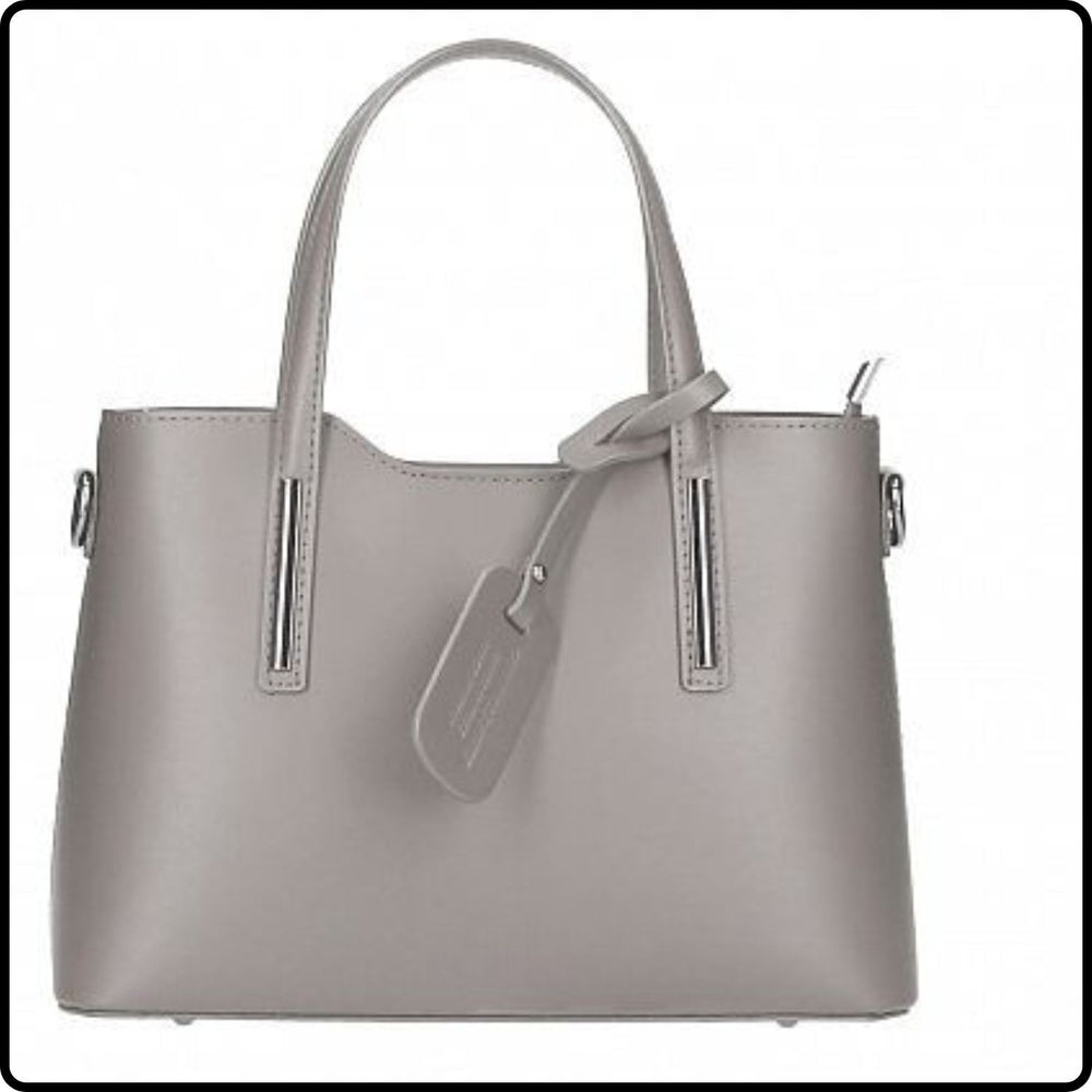 Soft Leather Double Compartment Handbag - M9018/TA-TAUPE