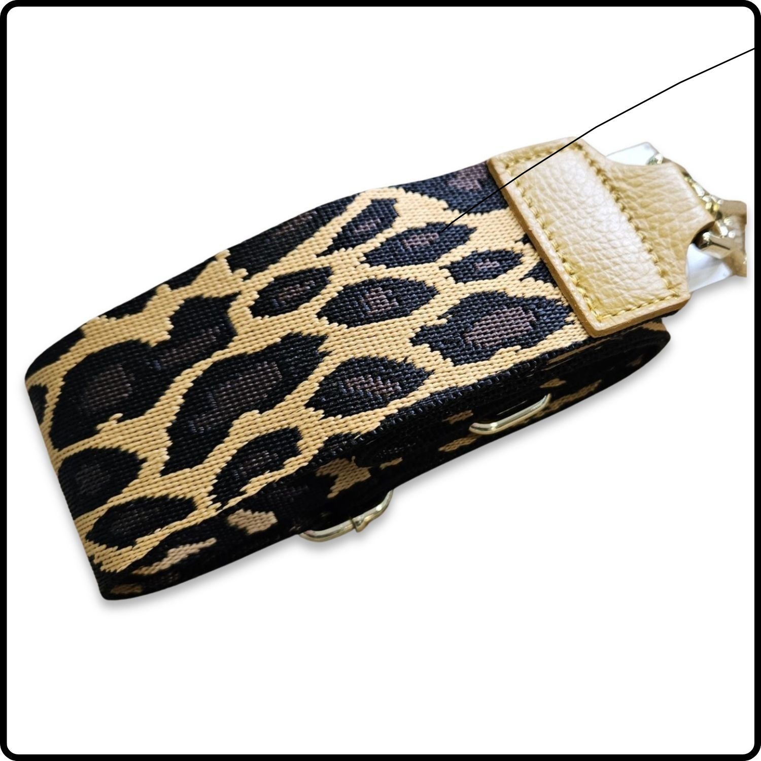 Canvas Bag Strap - BS002-CHEETAH MUSTARD