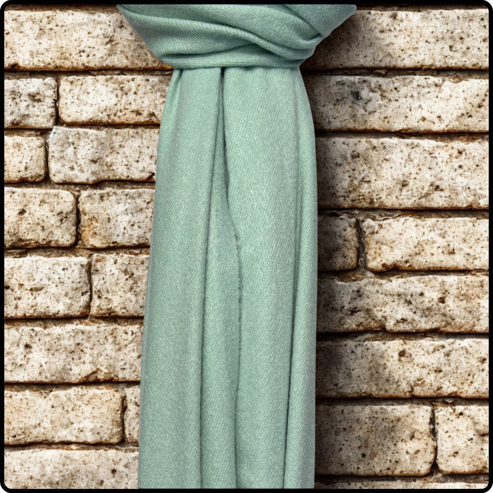 Plain wool blend scarf in duck egg-SPDE