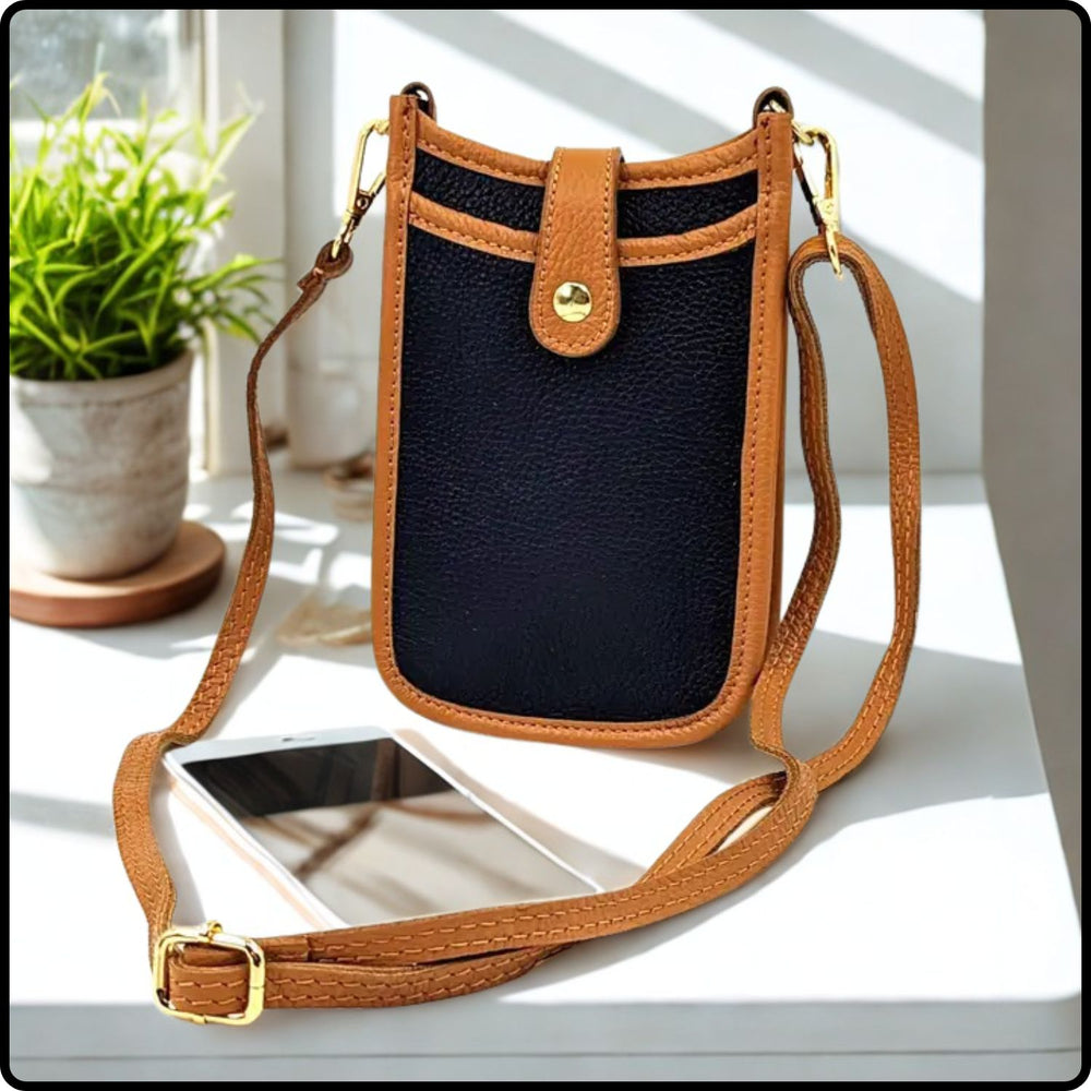 Two-Tone Cross-Body Bag-TT-NAVY