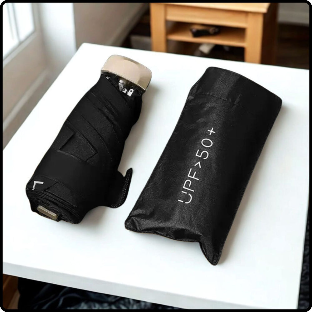 Mini UV Protected Pocket Size Umbrella/Emergency Umbrella-UVU-BLACK