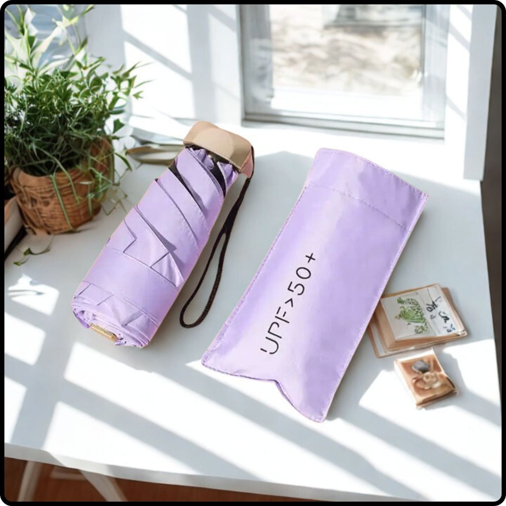Mini UV Protected Pocket Size Umbrella/Emergency Umbrella-UVU-LAVENDER