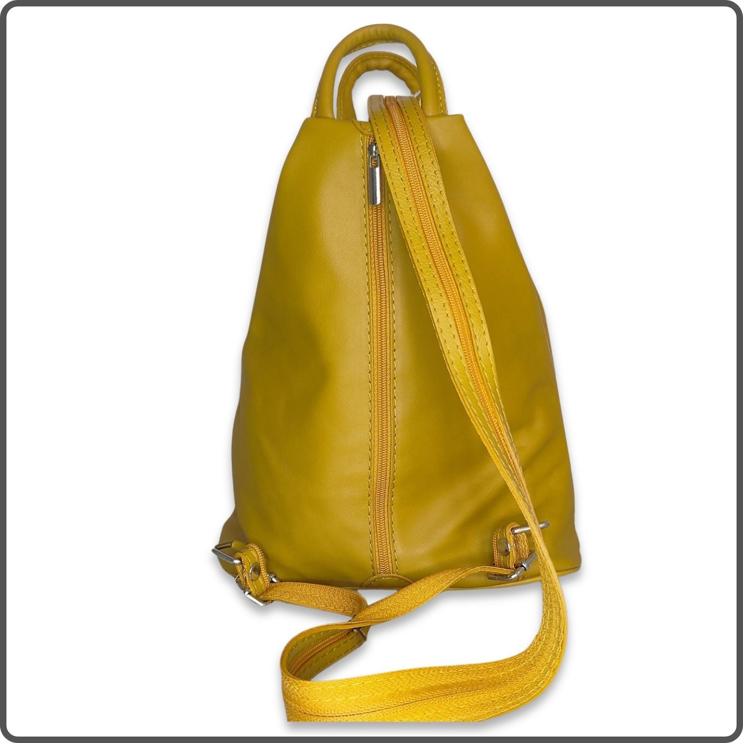 Large Soft Leather Backpack - VPR244-MUSTARD