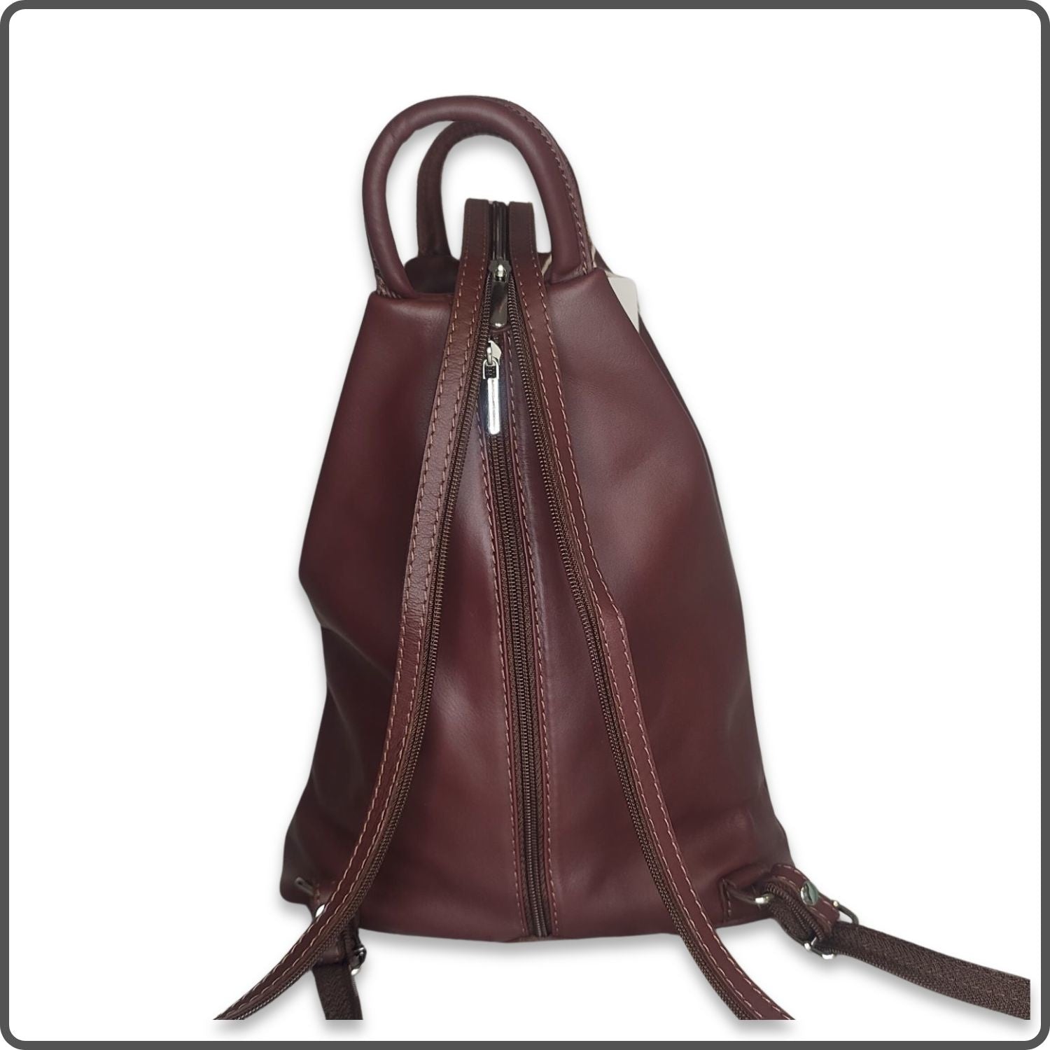 Large Soft Leather Backpack - VPR244-BROWN