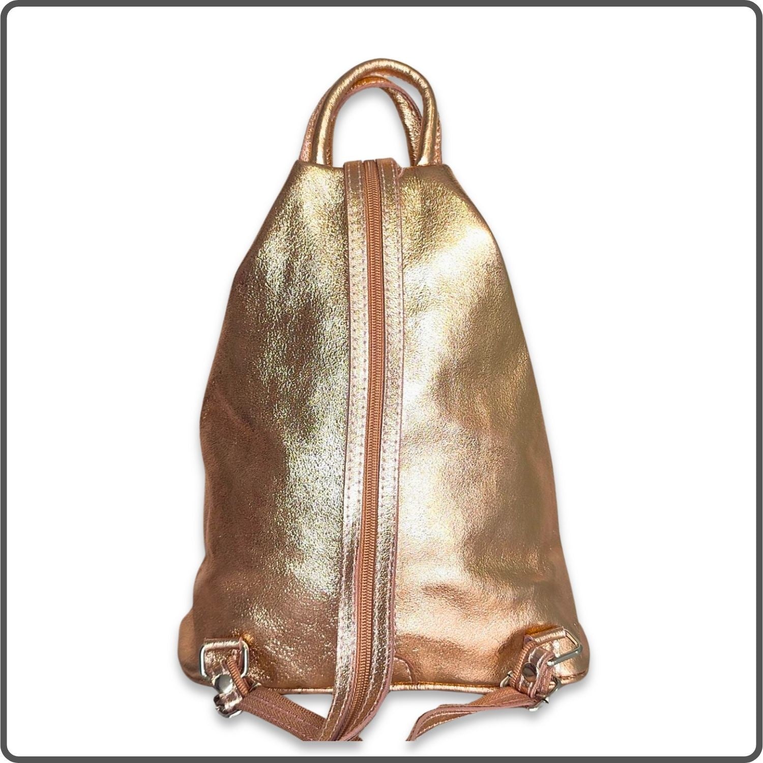 Large Soft Leather Backpack - VPR244-ROSE GOLD