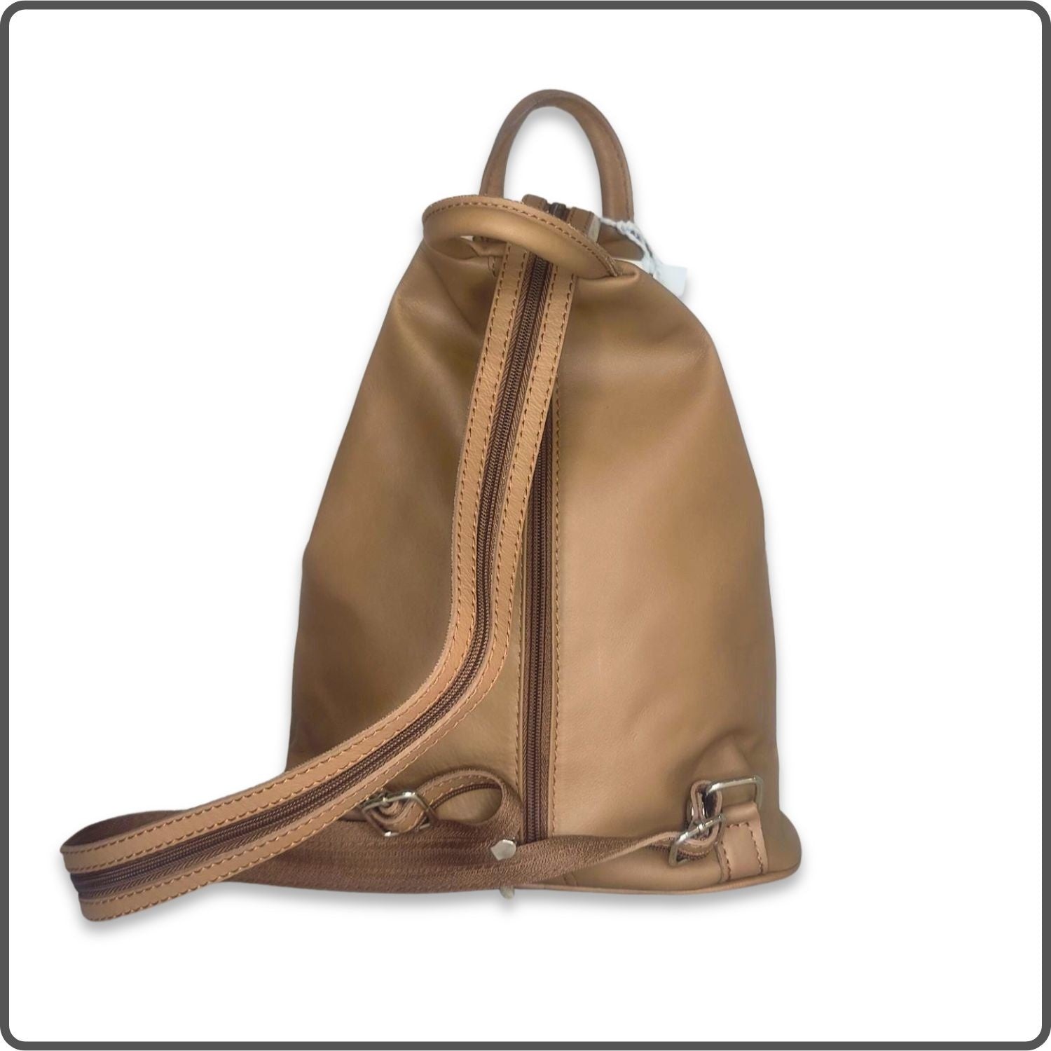 Large Soft Leather Backpack - VPR244-TAUPE