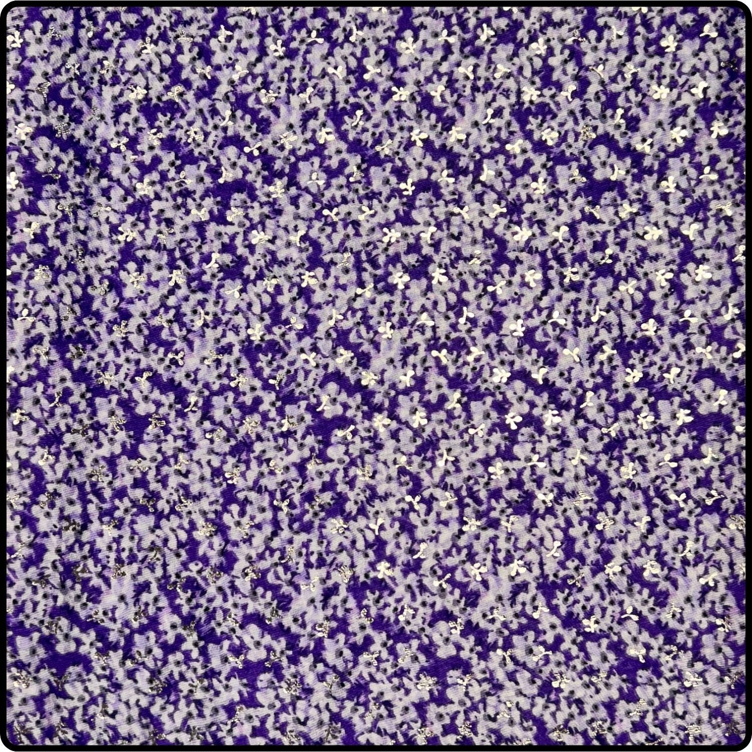 Lobelia flower print in purple-SLFP