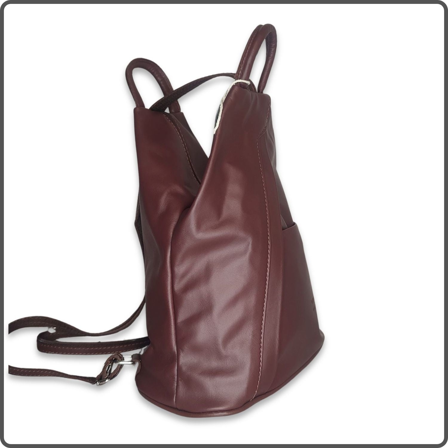 Large Soft Leather Backpack - VPR244-BROWN