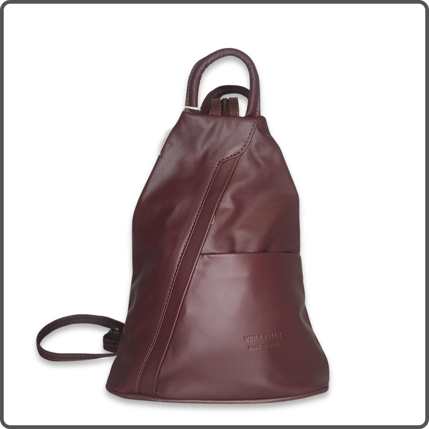 Large Soft Leather Backpack - VPR244-BROWN