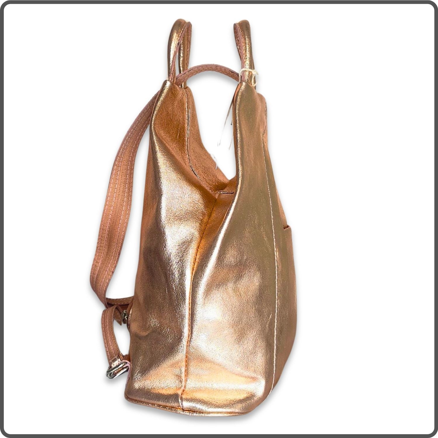 Large Soft Leather Backpack - VPR244-ROSE GOLD