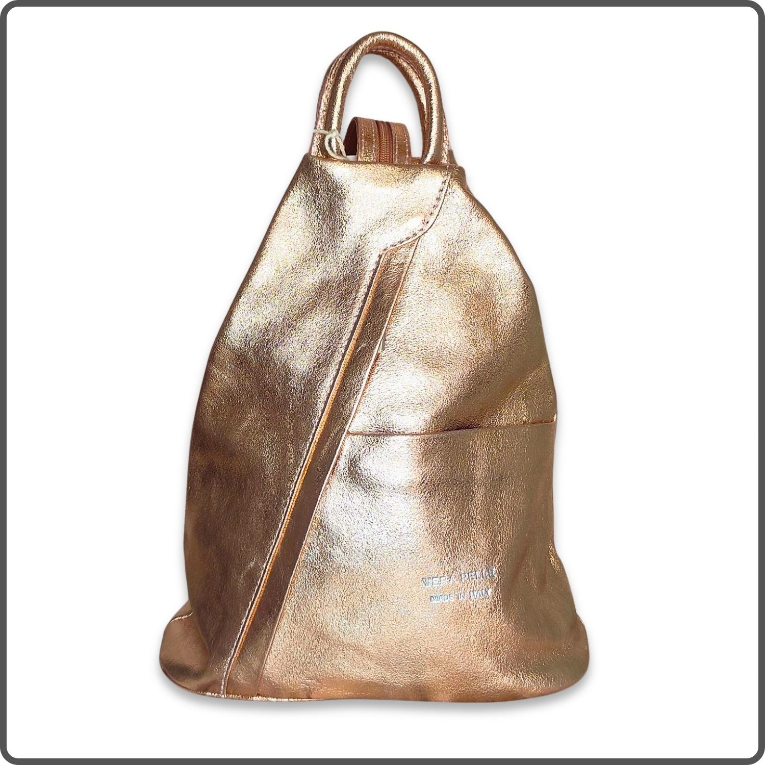 Large Soft Leather Backpack - VPR244-ROSE GOLD