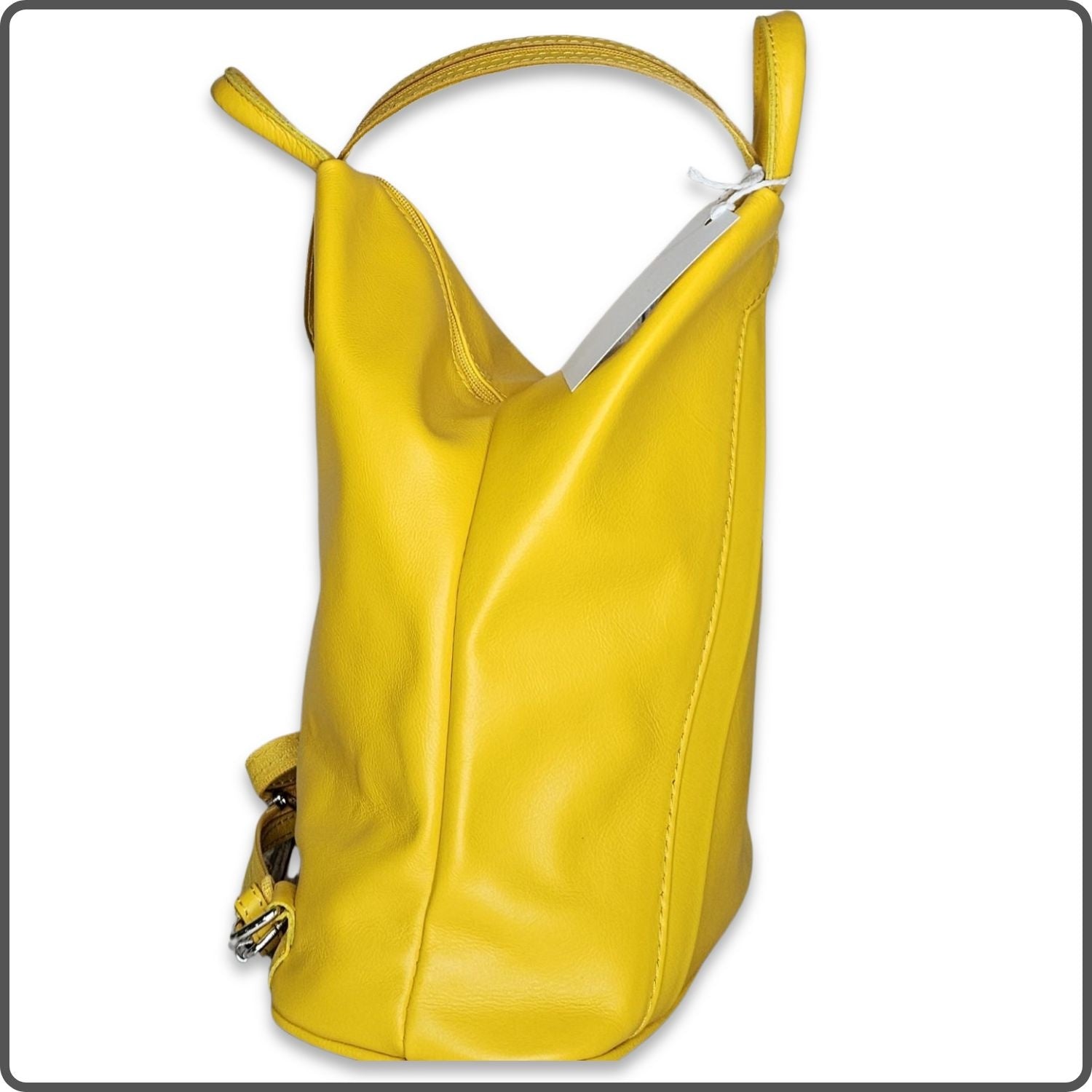 Large Soft Leather Backpack - VPR244-YELLOW