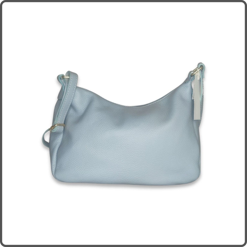 Leather Cross Body Bag Med - PM299-DUCK EGG BLUE