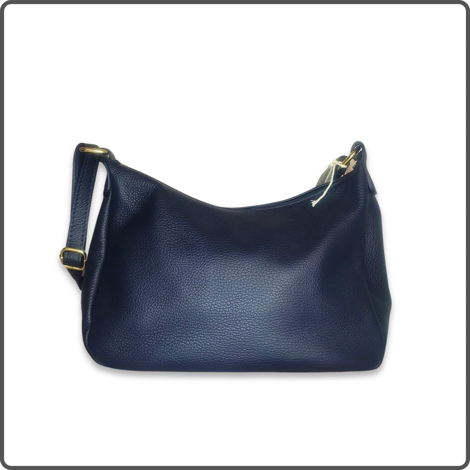 Leather Cross Body Bag Med - PM299-NAVY