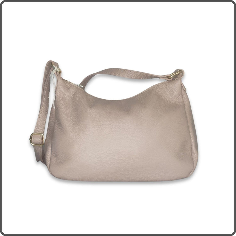 Leather Cross Body Bag Med - PM299-SMOKE ROSE