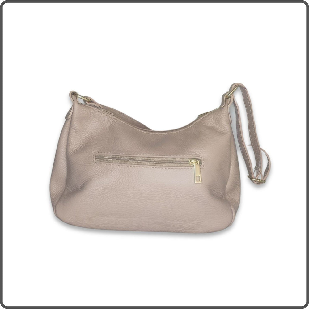 Leather Cross Body Bag Med - PM299-SMOKE ROSE