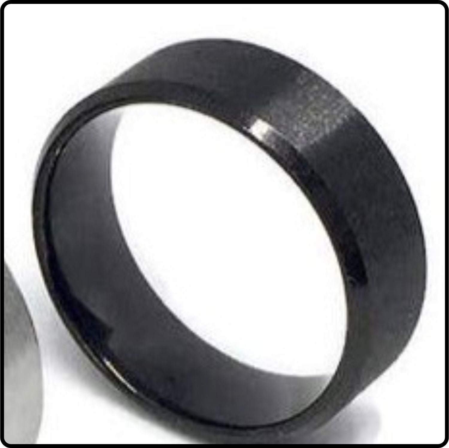 Plain Band Stainless Steel (Black)-Size X-PBSS-X