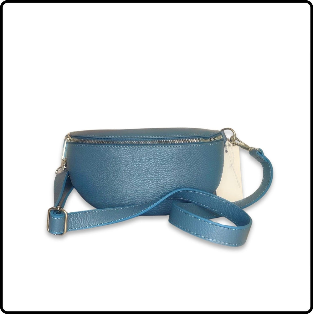 Leather Sling Bag/Bum Bag - VP105-BLUE