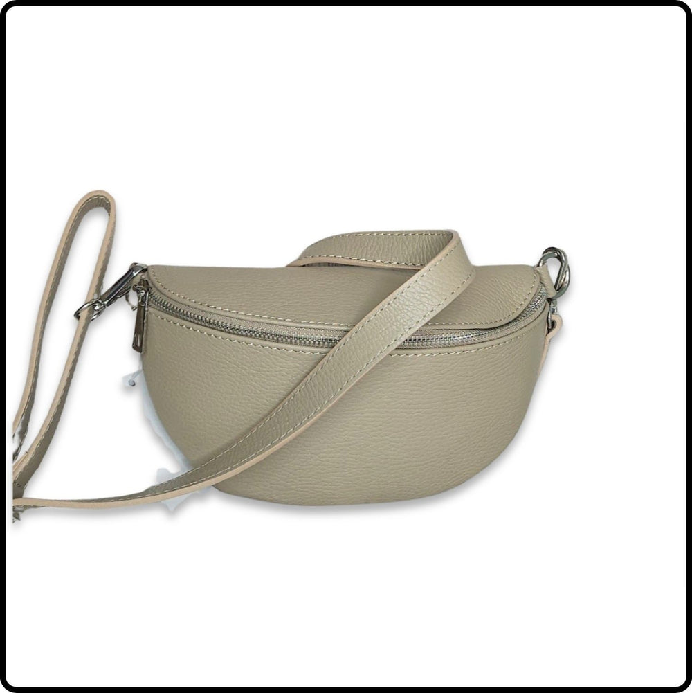 Leather Sling Bag/Bum Bag - VP105-TAUPE