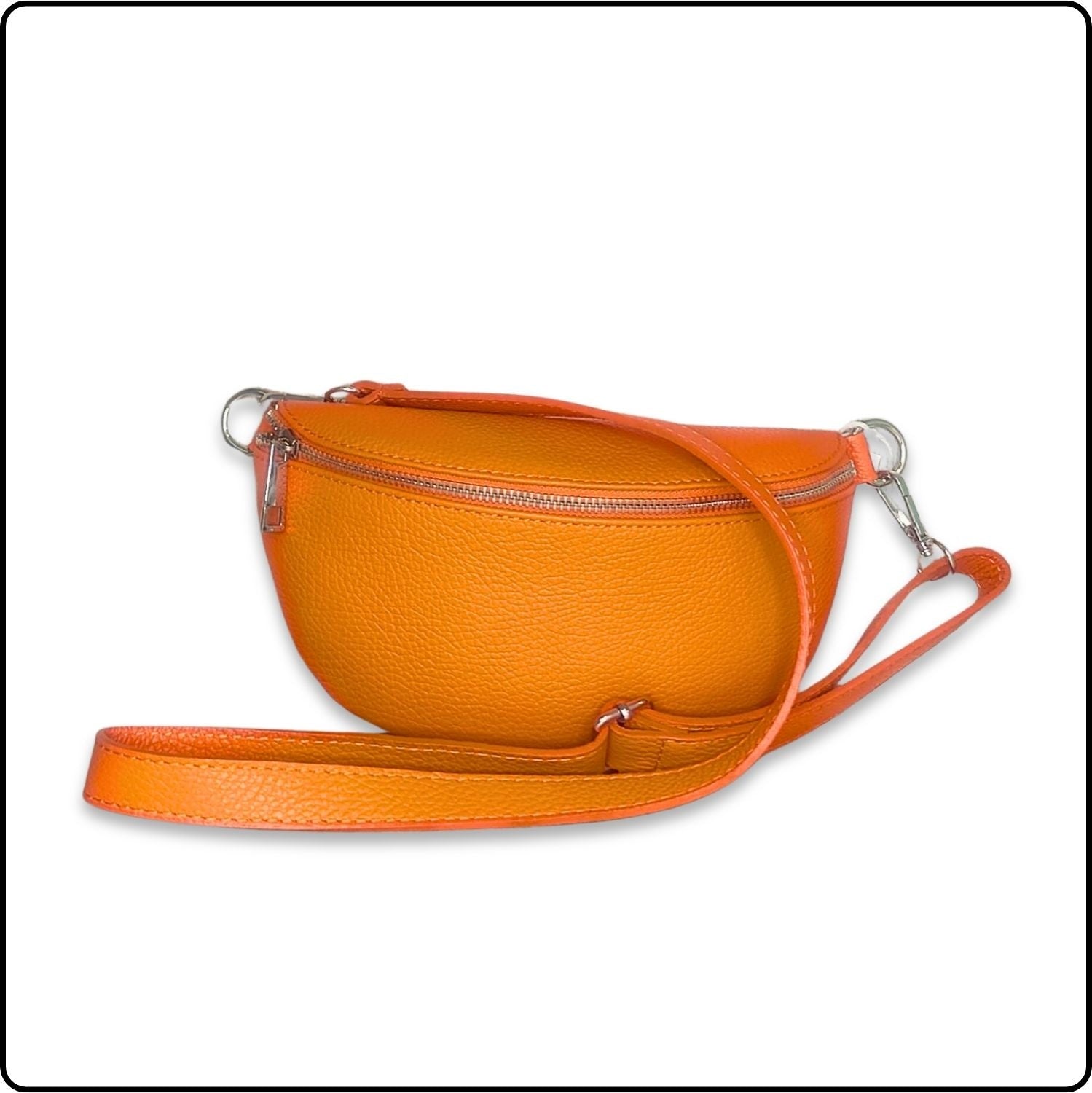 Leather Sling Bag/Bum Bag - VP105-ORANGE