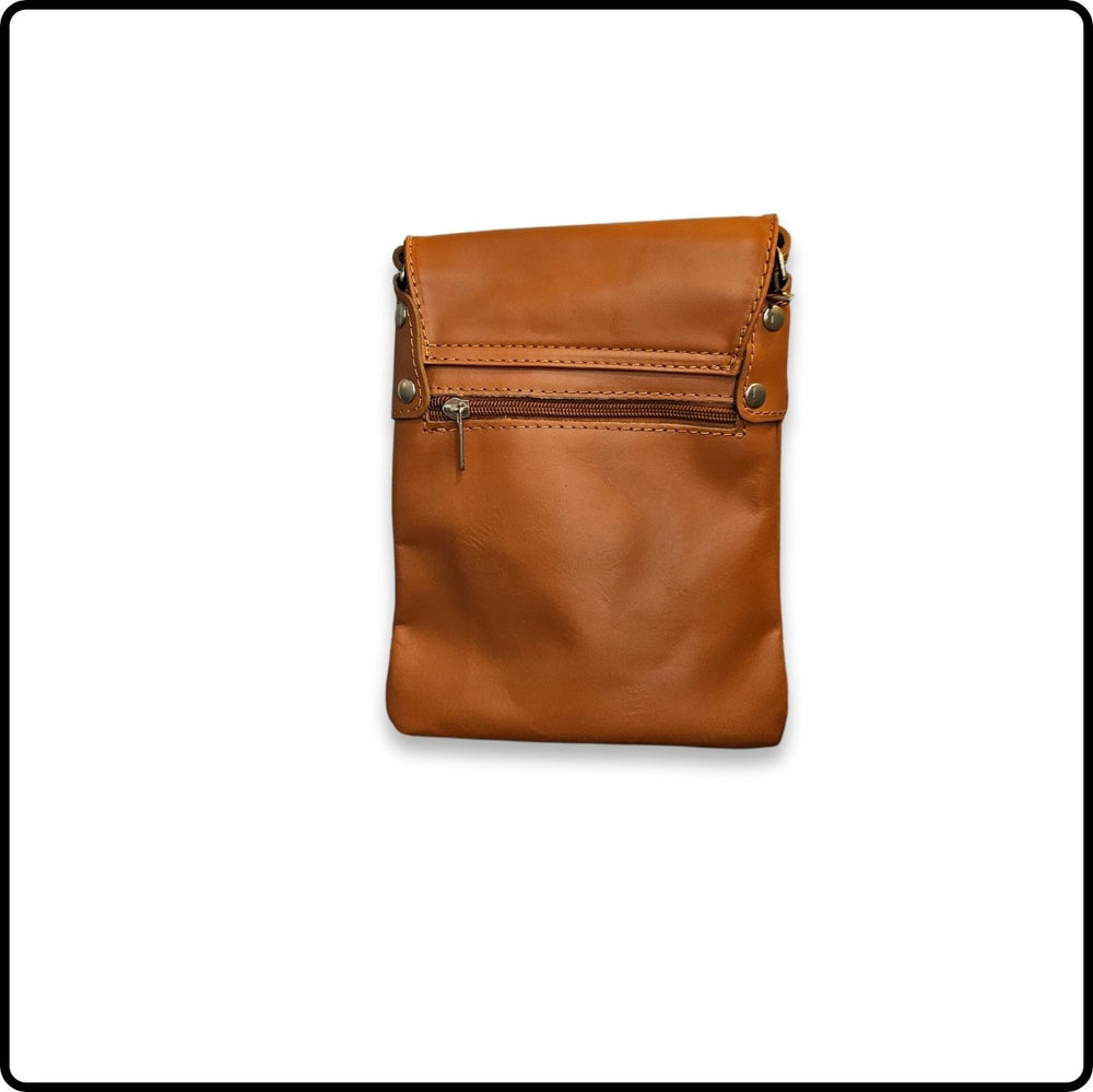 Soft Leather Cross Body Bag - VPZ1-TAN