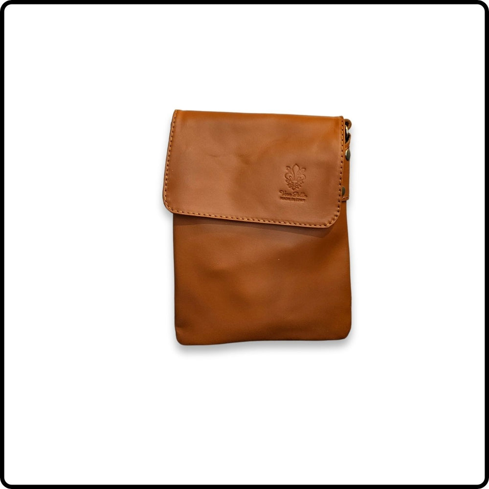 Soft Leather Cross Body Bag - VPZ1-TAN